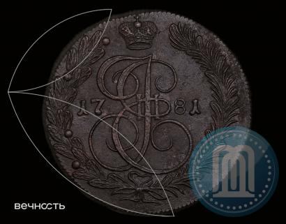 Фото 5 копеек 1781 года КМ 