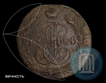 Picture 5 kopecks 1794 year АМ "Paul's restrike"