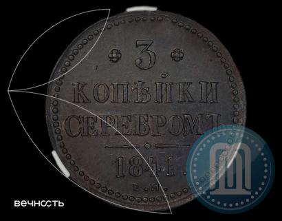 Фото 3 копейки 1840 года ЕМ 