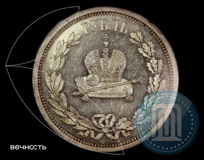 Фото 1 рубль 1883 года ЛШ "В память Коронации Императора Александра III"