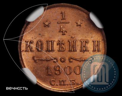 Picture 1/4 kopeck 1900 year СПБ 