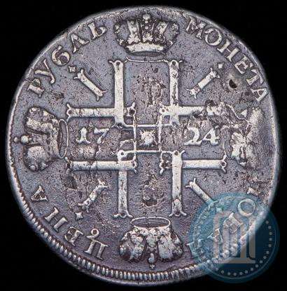 Picture 1 rouble 1724 year СПБ "Sun rouble, portrait in armour"