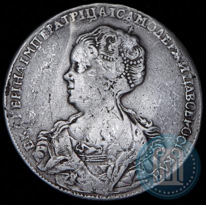 Picture 1 rouble 1725 year СПБ "Petersburg type, portrait turned to the left"