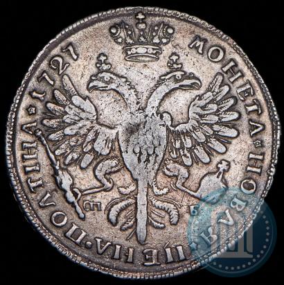 Picture Poltina 1727 year СПБ "Petersburg type, portrait turned to the right"
