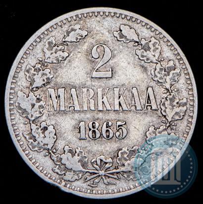Picture 2 markkaa 1865 year S 