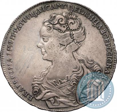 Фото 1 рубль 1726 года  "Московский тип, портрет влево"