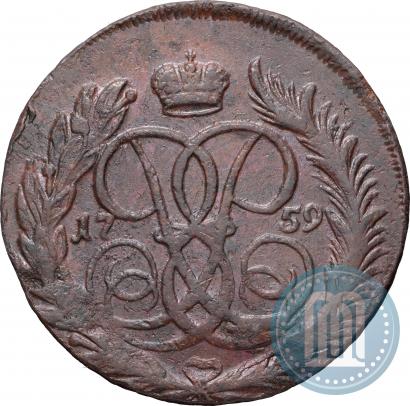 Фото 5 копеек 1759 года ММ 