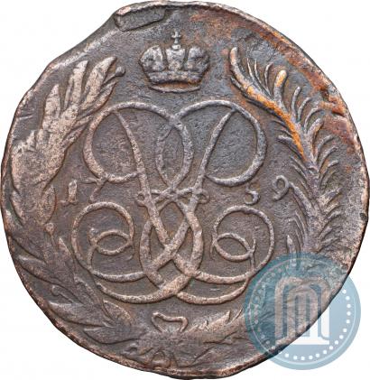 Фото 5 копеек 1759 года ММ 