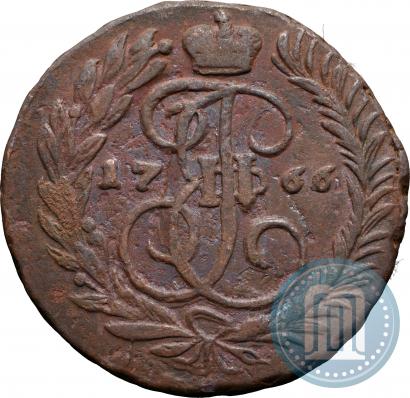 Фото 2 копейки 1766 года ММ 
