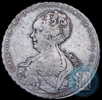 Фото 1 рубль 1725 года  "Петербургский тип, портрет влево"