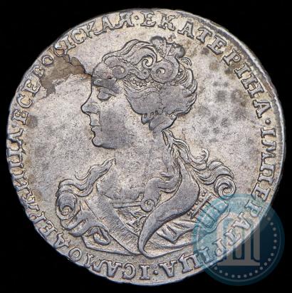 Фото Полтина 1726 года  "Московский тип, портрет влево"