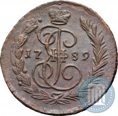 Picture 1 kopeck 1789 year ЕМ 