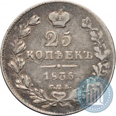 Picture 25 kopecks 1836 year СПБ-НГ 