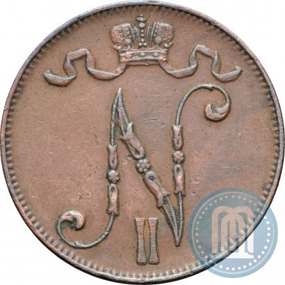 Picture 5 pennia 1910 year  
