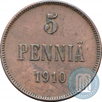 Picture 5 pennia 1910 year  