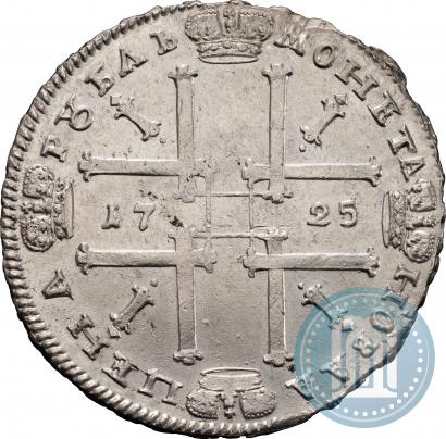Фото 1 рубль 1725 года OK "Портрет в античных доспехах"