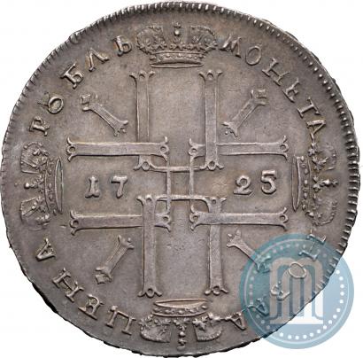 Фото 1 рубль 1725 года  "Портрет в античных доспехах"