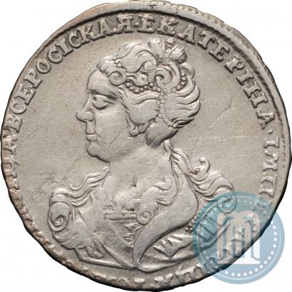 Фото Полтина 1726 года  "Московский тип, портрет влево"