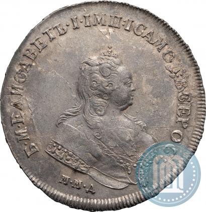 Фото 1 рубль 1742 года ММД 