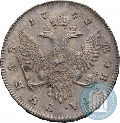 Фото 1 рубль 1742 года ММД 