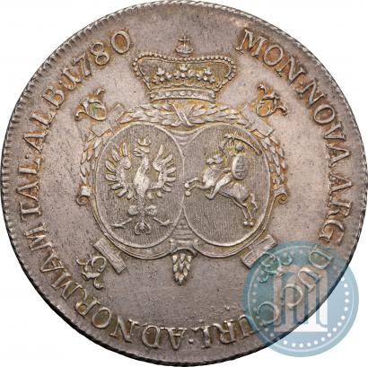 Фото Талер 1780 года  "Петр Бирон. Курляндия"