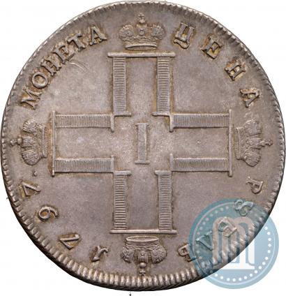 Фото 1 рубль 1797 года СМ-ФЦ "Утяжеленный"