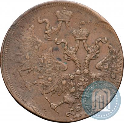 Picture 5 kopecks 1859 year ЕМ "Type of 1860-1867"