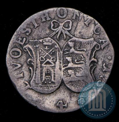 Picture 4 kopecks 1757 year  "For Livonia"