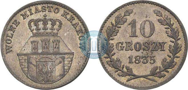 10 groszy 1835 year