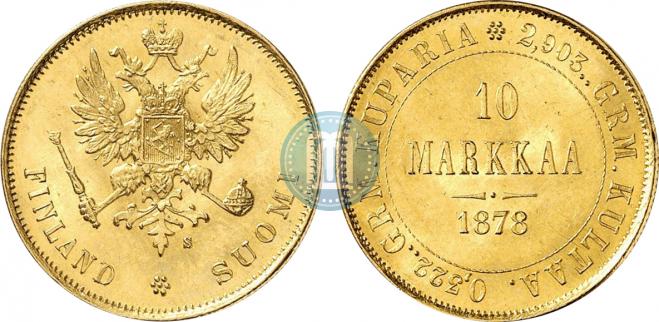 10 markkaa 1878 year