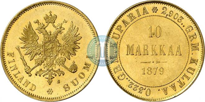 10 markkaa 1879 year