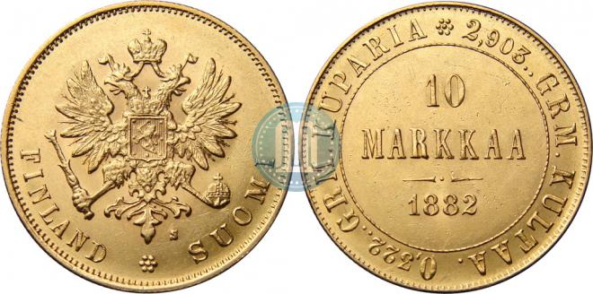 10 markkaa 1882 year
