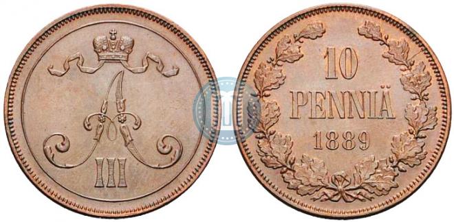 10 пенни 1889 года