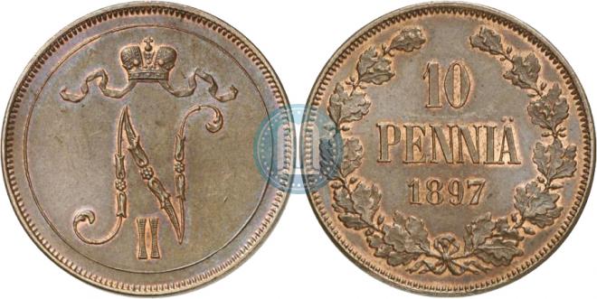 10 pennia 1897 year