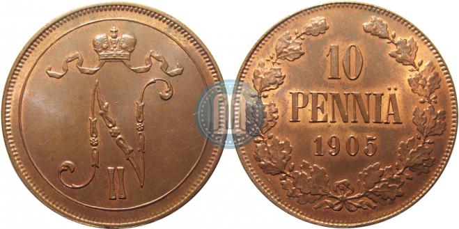 10 пенни 1905 года