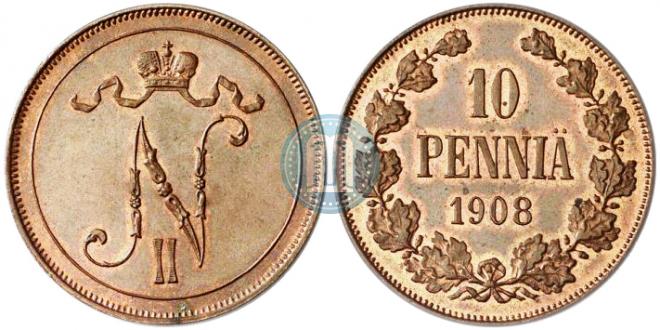 10 пенни 1908 года