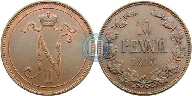 10 пенни 1913 года