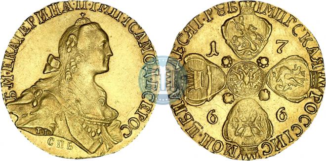 10 roubles 1766 year