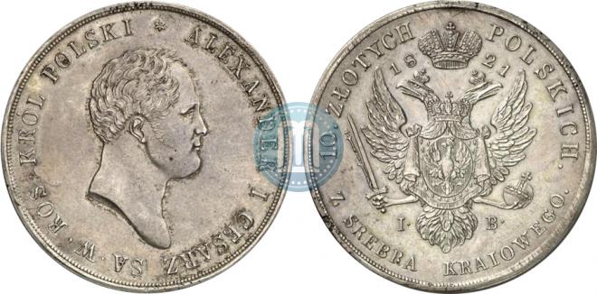 10 złotych 1821 year