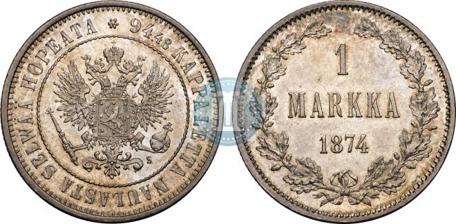 1 markka 1874 year