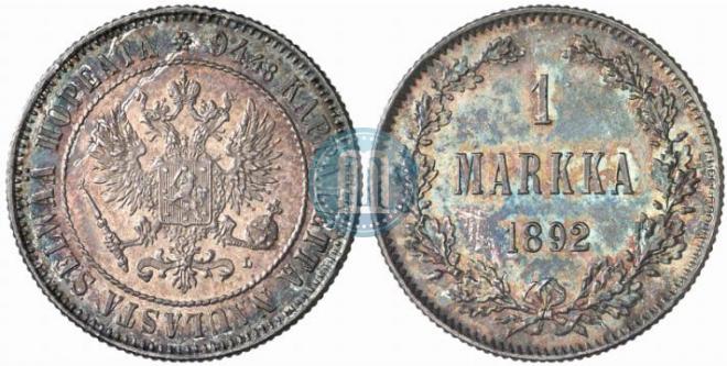 1 markka 1892 year
