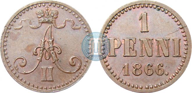 1 пенни 1866 года