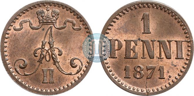 1 penni 1871 year