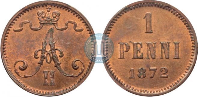 1 penni 1872 year