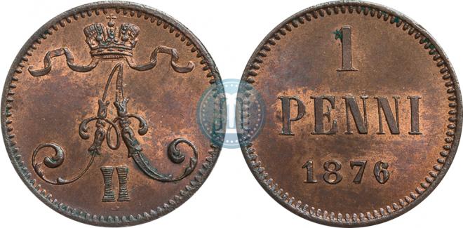 1 пенни 1876 года