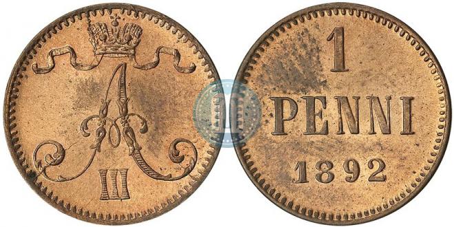 1 penni 1892 year