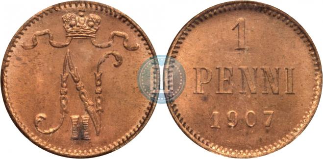 1 penni 1907 year