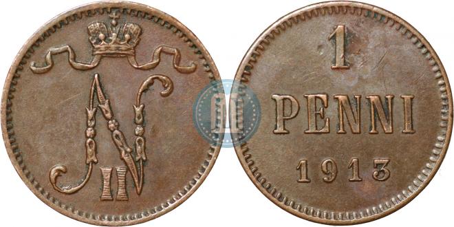 1 penni 1913 year
