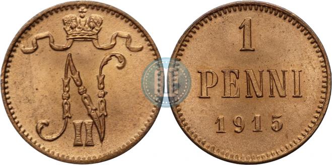 1 пенни 1915 года