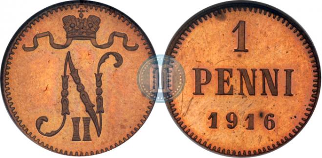 1 penni 1916 year